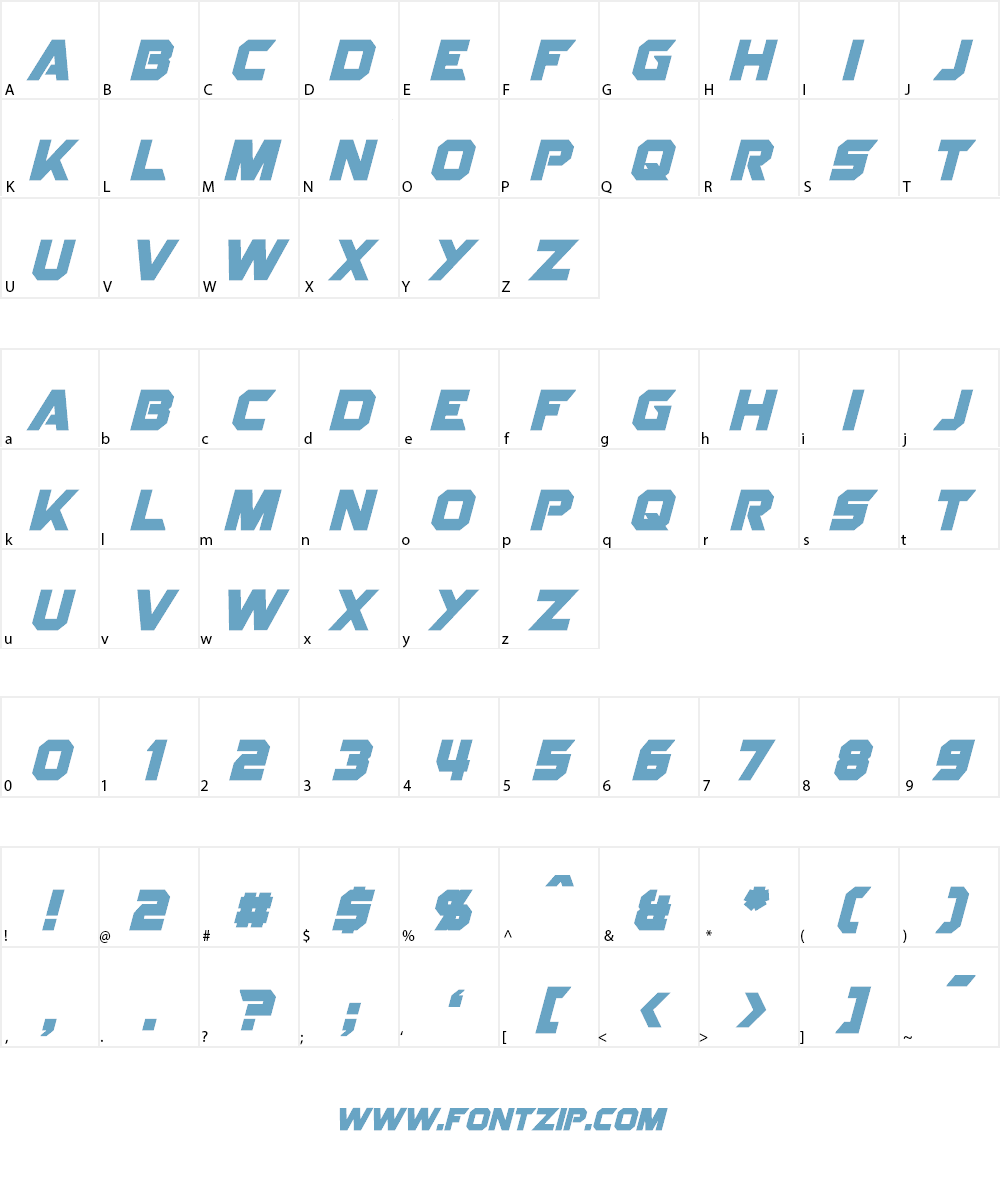 Starlord Font Character